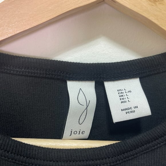 NWT Joie Ribbed Tank Bodysuit High Crew Neck sz L - Picture 5 of 9